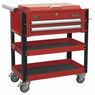 Sealey AP760M Heavy-Duty Mobile Tool & Parts Trolley 2 Drawers & Lockable Top - Red additional 8