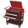 Sealey AP760M Heavy-Duty Mobile Tool & Parts Trolley 2 Drawers & Lockable Top - Red additional 4