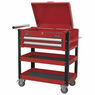 Sealey AP760M Heavy-Duty Mobile Tool & Parts Trolley 2 Drawers & Lockable Top - Red additional 5