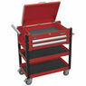 Sealey AP760M Heavy-Duty Mobile Tool & Parts Trolley 2 Drawers & Lockable Top - Red additional 6
