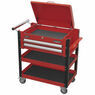 Sealey AP760M Heavy-Duty Mobile Tool & Parts Trolley 2 Drawers & Lockable Top - Red additional 7