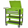 Sealey AP760MHV Heavy-Duty Mobile Tool & Parts Trolley 2 Drawers & Lockable Top - Hi-Vis Green additional 6