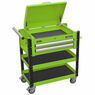 Sealey AP760MHV Heavy-Duty Mobile Tool & Parts Trolley 2 Drawers & Lockable Top - Hi-Vis Green additional 3