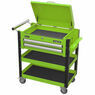 Sealey AP760MHV Heavy-Duty Mobile Tool & Parts Trolley 2 Drawers & Lockable Top - Hi-Vis Green additional 4