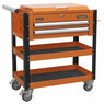 Sealey AP760MO Heavy-Duty Mobile Tool & Parts Trolley 2 Drawers & Lockable Top - Orange additional 8