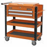 Sealey AP760MO Heavy-Duty Mobile Tool & Parts Trolley 2 Drawers & Lockable Top - Orange additional 9