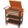 Sealey AP760MO Heavy-Duty Mobile Tool & Parts Trolley 2 Drawers & Lockable Top - Orange additional 6