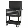 Sealey AP850MB Heavy-Duty Mobile Tool & Parts Trolley with 4 Drawers & Lockable Top - Black additional 1