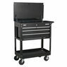 Sealey AP850MB Heavy-Duty Mobile Tool & Parts Trolley with 4 Drawers & Lockable Top - Black additional 4