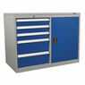 Sealey API1103B Industrial Cabinet/Workstation 5 Drawer & 1 Shelf Locker additional 1