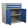 Sealey API8810 Industrial Cabinet 2 Drawer & 1 Shelf Double Locker additional 1