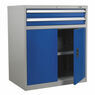 Sealey API8810 Industrial Cabinet 2 Drawer & 1 Shelf Double Locker additional 2
