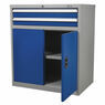 Sealey API8810 Industrial Cabinet 2 Drawer & 1 Shelf Double Locker additional 5