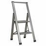 Sealey APSL2 Aluminium Professional Folding Step Ladder 2-Step 150kg Capacity additional 1
