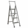 Sealey APSL4 Aluminium Professional Folding Step Ladder 4-Step 150kg Capacity additional 1