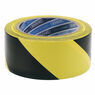 Draper 63382 33M x 50mm Black and Yellow Adhesive Hazard Tape Roll additional 1
