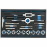 Draper 63520 Combination Tap and Die Set - Metric and BSP in EVA Foam Insert Tray (22 Piece) additional 1