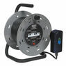 Sealey BCR25RCD Cable Reel 25m 4 x 230V 1.25mm² Thermal Trip with RCD Plug additional 1