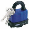 Draper 64178 54mm Laminated Steel Padlock and 2 Keys with Hardened Steel Shackle and Bumper additional 1