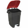 Sealey BM100PR Refuse/Wheelie Bin with Foot Pedal 100ltr - Red additional 2