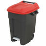 Sealey BM100PR Refuse/Wheelie Bin with Foot Pedal 100ltr - Red additional 3