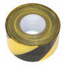 Sealey BTBY Hazard Warning Barrier Tape 80mm x 100m Black/Yellow Non-Adhesive additional 2