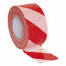 Sealey BTRW Hazard Warning Barrier Tape 80mm x 100m Red/White Non-Adhesive additional 1