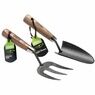 Draper 83776 Carbon Steel Heavy Duty Hand Fork and Trowel Set with Ash Handles (2 Piece) additional 2