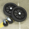 Sealey COMPKIT5 Wheel Kit for Fixed Compressors - 2 Castors & 2 Fixed additional 2