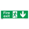 Sealey SS22V1 Safe Conditions Safety Sign - Fire Exit (Down) - Self-Adhesive Vinyl additional 1