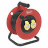 Sealey CR12515 Cable Reel 25m 2 x 110V 1.5mm² Heavy-Duty Thermal Trip additional 1