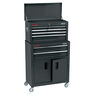 Draper 19572 Combined Roller Cabinet and Tool Chest, 6 Drawer, 24", Black additional 1