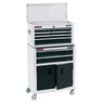 Draper 19576 Combined Roller Cabinet and Tool Chest, 6 Drawer, 24", White additional 1