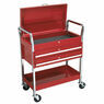 Sealey CX1042D Trolley 2-Level Heavy-Duty with Lockable Top & 2 Drawers additional 1