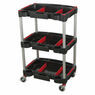 Sealey CX313 Workshop Trolley 3-Level Composite with Parts Storage additional 2