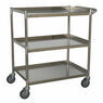 Sealey CX410SS Workshop Trolley 3-Level Stainless Steel additional 1