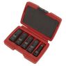 Sealey SX1820 Deep Impact Socket Set 1/2"Sq Drive 80mm Double Ended 18.5-22.5mm - 5pc additional 2