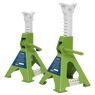 Sealey VS2003HV Axle Stands (Pair) 3tonne Capacity per Stand Ratchet Type - Hi-Vis Green additional 1
