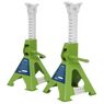 Sealey VS2003HV Axle Stands (Pair) 3tonne Capacity per Stand Ratchet Type - Hi-Vis Green additional 3