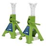 Sealey VS2003HV Axle Stands (Pair) 3tonne Capacity per Stand Ratchet Type - Hi-Vis Green additional 2