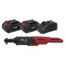 Sealey CP20VRWKIT Cordless Ratchet Wrench 3/8"Sq Drive Kit 20V - 2 Batteries additional 2