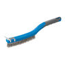 Silverline Stainless Steel Wire Brush with Scraper - 3 Row additional 3