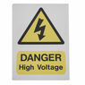 Sealey HVSA4 High Voltage Warning Sign 200 x 300mm additional 3