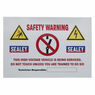Sealey HYBRIDSIGN Hybrid/Electric Vehicle Warning Sign additional 3