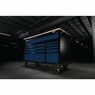 Draper 08237 BUNKER&#174; Workbench Roller Tool Cabinet, 10 Drawer, 56", Blue additional 2