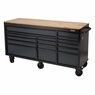 Draper 08241 BUNKER&#174; Workbench Roller Tool Cabinet, 15 Drawer, 72", Grey additional 1