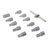 Silverline Universal Drain Plug Key Set 12pce 3/8" / 8 - 17mm additional 2