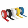 Sealey ITMIX10 PVC Insulating Tape 19mm x 20m Mixed Colours Pack of 10 additional 1