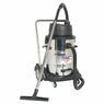 Sealey PC477 Vacuum Cleaner Industrial Wet & Dry 77ltr Stainless Steel Drum with Swivel Emptying 2400W additional 1
