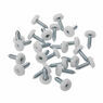 Sealey PTNP1 Number Plate Screw Plastic Enclosed Head 4.8 x 18mm White Pack of 50 additional 1